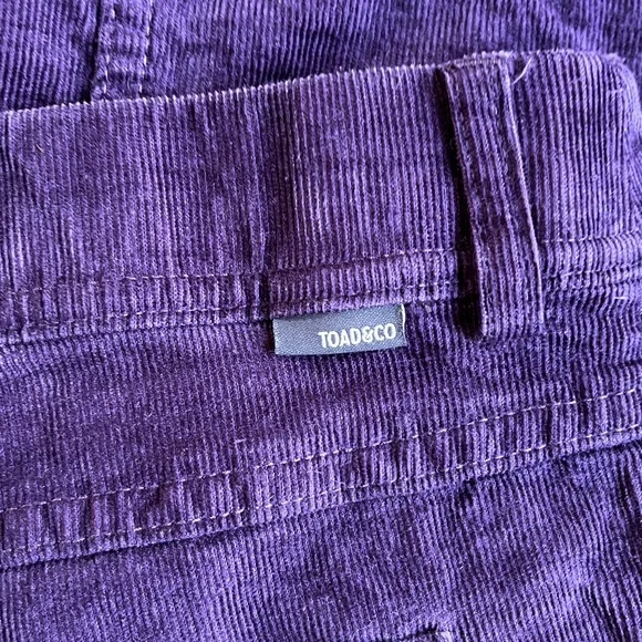 Toad & Co “Karuna” Corduroy Wide Legged Pant Size 10 Purple - Picture 7 of 7